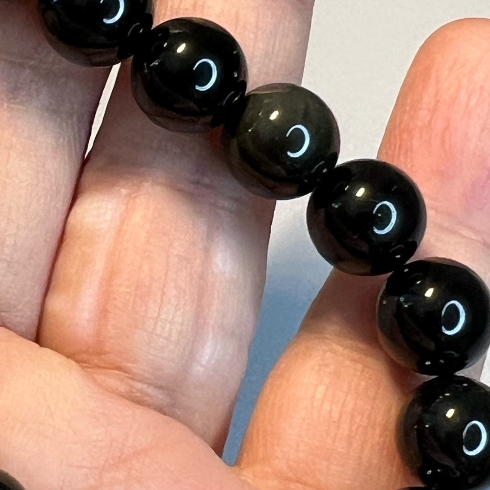 Mystical black obsidian 10mm bracelet